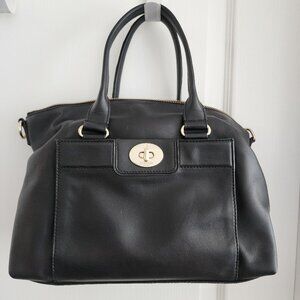 Authentic Kate Spade Hampton Road Janie Black Leather Satchel Shoulder Bag Purse
